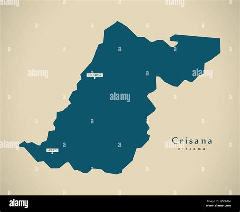 Modern Map - Crisana Romania RO illustration Stock Photo - Alamy