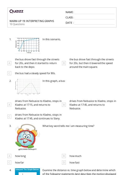 50 Interpreting Graphs Worksheets For 8th Year On Quizizz Free