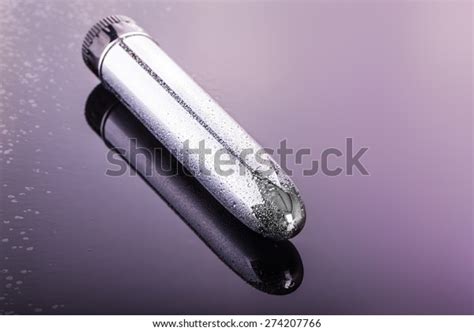 Wet Shiny Metallic Dildo Vibrator Over Stock Photo Edit Now
