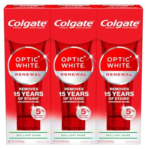 Brighten Your Smile And Save 30 On Colgate Optic White Renewal Teeth