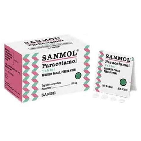 Jual Sanmol Paracetamol Tablet Obat Demam Penurun Panas Dan Pereda