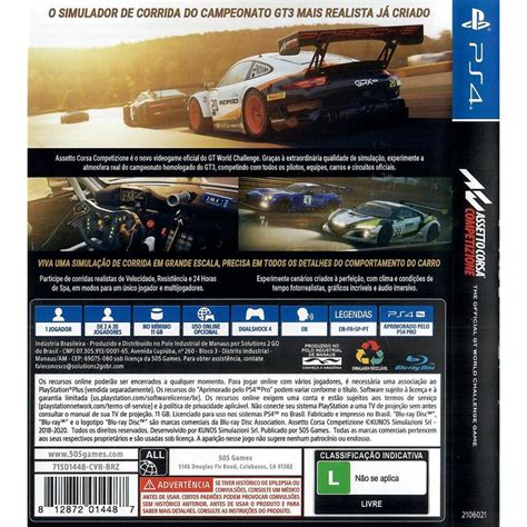 Assetto Corsa Competizione Ps4 (Seminovo) - Arena Games - Loja Geek