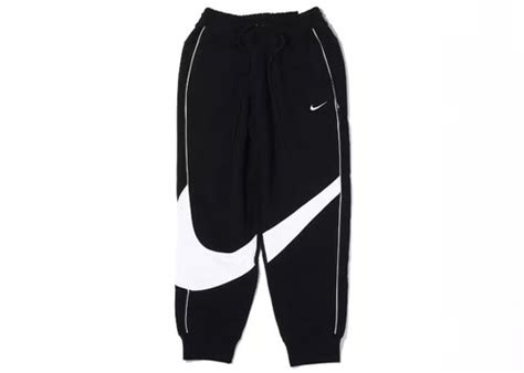 Nike Sportswear Big Swoosh Fleece Pants Asia Sizing 'Black White ...