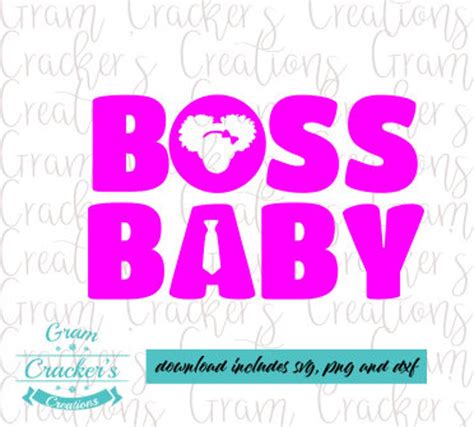 Boss Baby Svg Silhouette Baby Girl Cut File for Cricut, Silhouette and ...