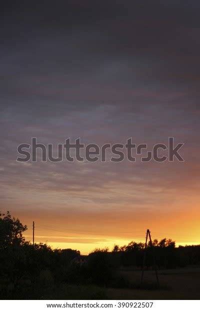 Dark Stormy Clouds Undulatus Asperatus Clouds Stock Photo