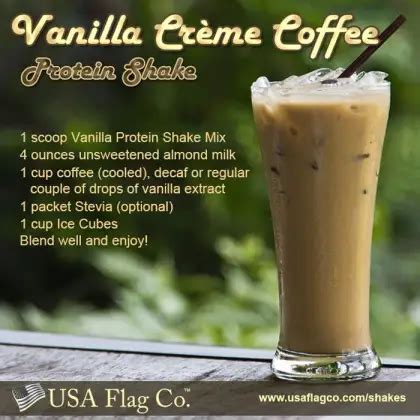 Vanilla Creme Coffee Protein Shake Recipe From USA Flag Co Rezept