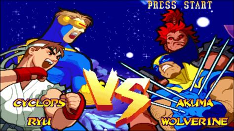 Marvel Super Heroes Vs Street Fighter Arcade Gameplay Youtube