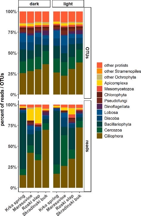 Taxonomic Assignment And Relative Abundance Of Protist Reads And Otus