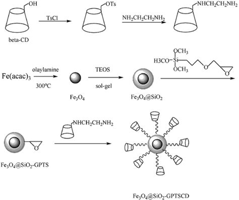 Synthetic Route For β Cd Modified Fe3o4 Nanoparticles Download Scientific Diagram