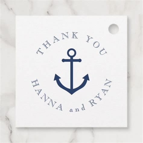 Nautical Anchor Wedding Favor Tags Wedding Favor Tags Shop