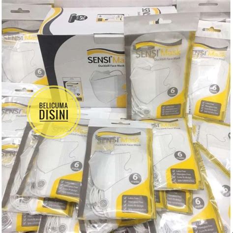 Jual Masker Sensi Duckbill Sensi Mask Sachet Isi Pcs Box Isi