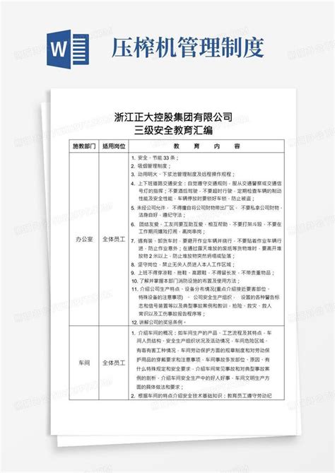 三级教育汇编word模板下载编号qzberogg熊猫办公