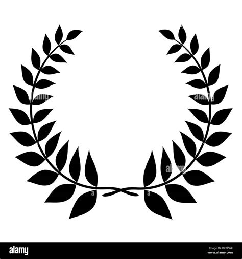 Laurel Wreath Black Silhouette Black And White Stock Photos And Images