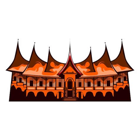 Premium Vector | Rumah Gadang vector design is the name for a ...