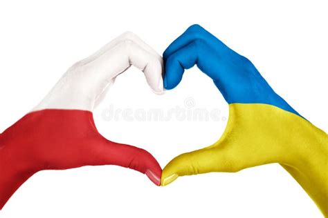 Flags Of Poland Flag And Ukraine Flag Stock Illustration