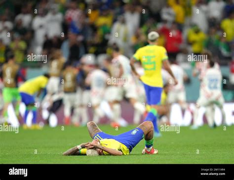 Neymar De Brasil Reacciona Tras El Primer Gol De Croacia Marcado Por