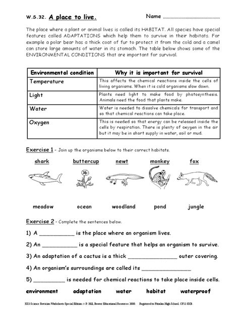 Environmental Science Worksheets Worksheets Library