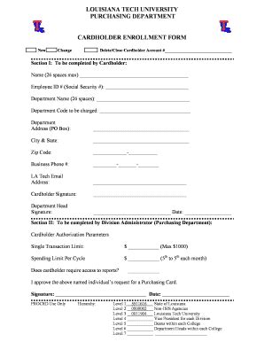 Fillable Online Ans Latech Pc Enrollment Application Doc Fax Email