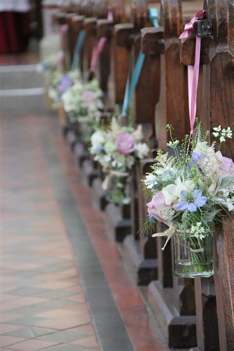 Jam Jars With Posies For The Pew Ends This Is A Possibility Once We