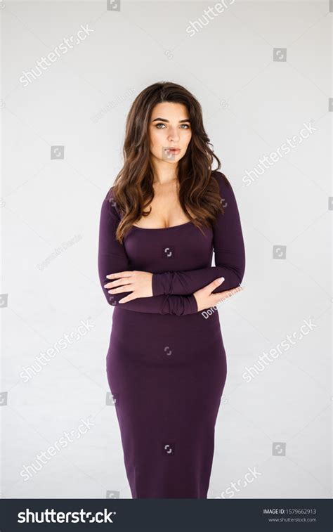 Lovely Sexy Brunette Girl Dress Posing Stock Photo Shutterstock