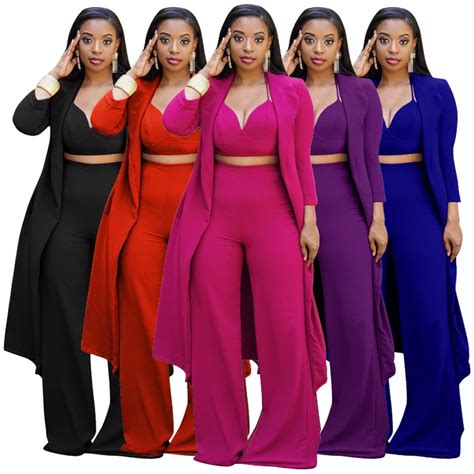 Pants Sets 3 Piece Set Women Suit Women Pant Suits 3 Piece Set Office