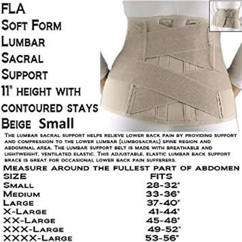 Fla Orthopedics Soft Form Lumbar Sacral Support W Flexible Stays