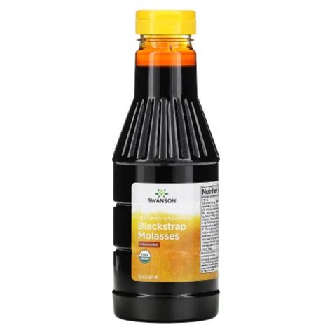 Swanson Certified Organic Blackstrap Molasses Unsulfured 16 Fl Oz 473 Ml 16 Fl Oz Fry’s