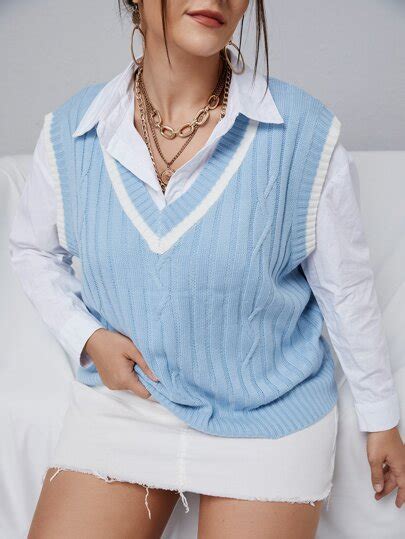 Plus Size Sweater Vests Fashion Plus Size Sweater Vests Shein Usa