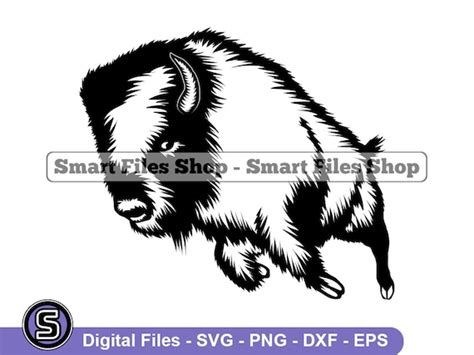 Charging Bison Svg Bison Svg Buffalo Svg Bison Dxf Bison Etsy Finland