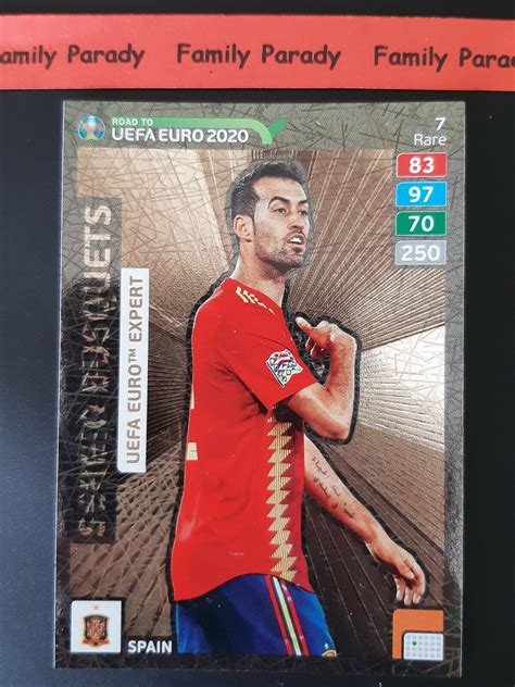 Sergio Busquets 7 Uefa Expert Spain Card Panini Adrenalyn Foot Uefa Ebay