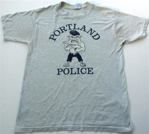 Vintage Portland Maine Police Bull Dog T Shirt | Defunkd