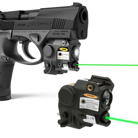 Tactical Compact Pistol Light Flashlight Gun Green Or Red Laser Sight Taurus G2c Beretta Px4