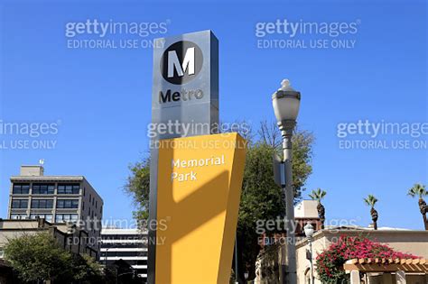 Los Angeles Metro Gold Line L Line Train Memorial Park Station