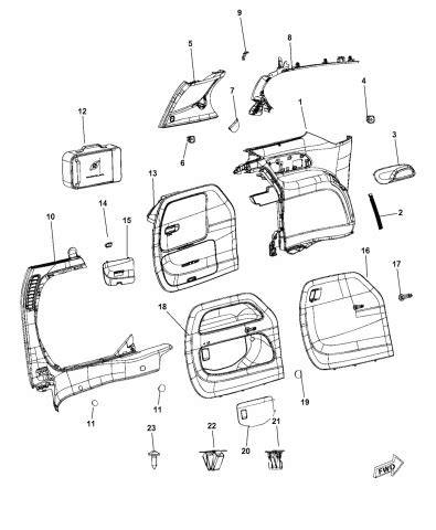 Left Quarter Trim Panel Chrysler Pacifica