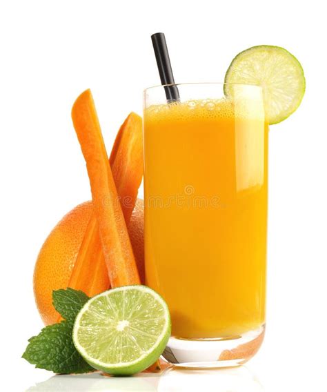 Carrot Juice on White Background Stock Image - Image of card, fruity ...