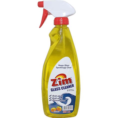 Zim Glass Cleaner With Trigger Head Lemon Ml Cleaning Essentials