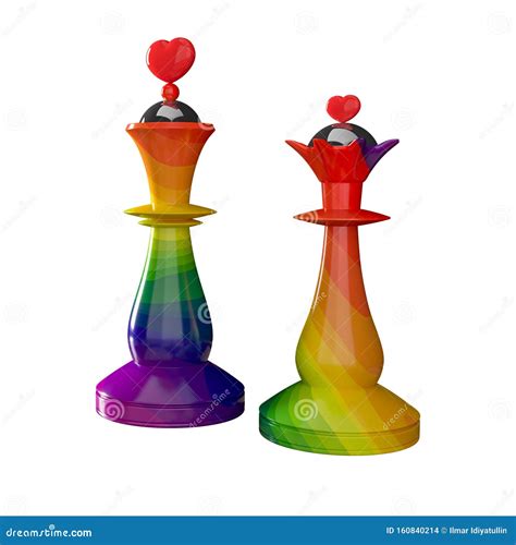 Chess in the Colors of the Rainbow or the LGBT Community. Chess Pieces ...