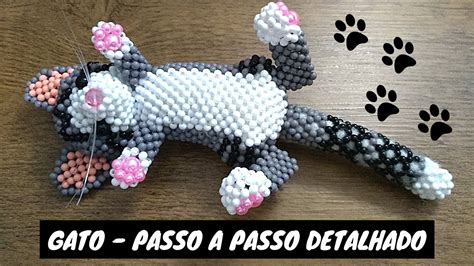 Gato de Miçangas Parte 1 Cabeça Beaded Cat YouTube