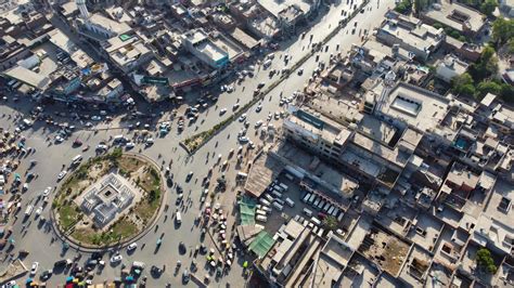 High Angle Aerial View Of Sheikhupura City Of Punjab Pakistan Drone S