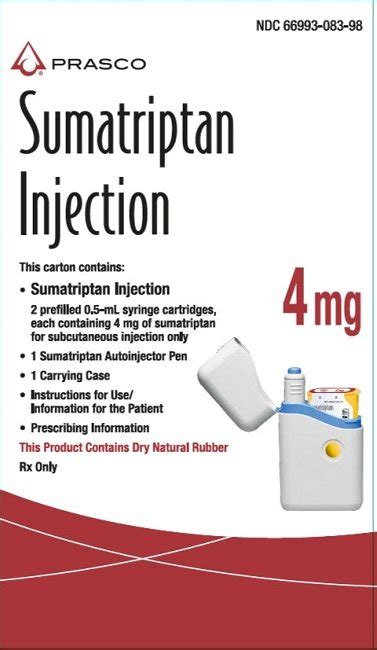 Sumatriptan Injection Fda Prescribing Information Side Effects And Uses