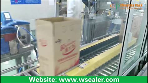 Automatic Box Carton Case Sealing Machine With Hot Melt Glue With Boxes