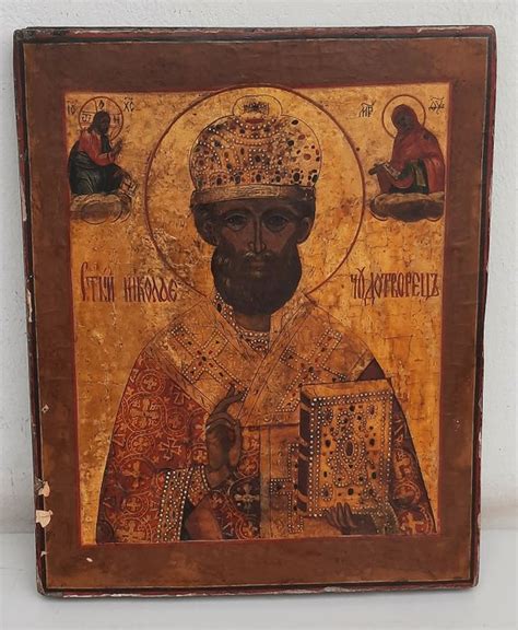 Icon St Nicholas The Wonderworker Wood Catawiki