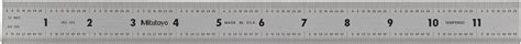 Mitutoyo 182-125, Steel Rule, 12"/300mm (1/32, 1/64", 1mm, 0.5mm), 3/64" Thick X 1" Wide, Satin ...