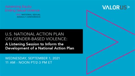 Us National Action Plan On Gender Based Violence A Listening Session