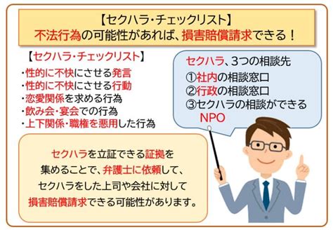 【会社のセクハラ】チェックリストと対抗策や3つの相談先とは？