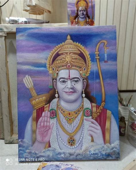 Finished COLOURFUL Oil Painting Of Ram ji On Canvas at Rs 14999 in Kaithal