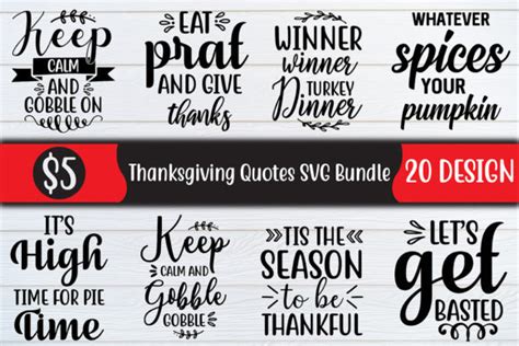 Thanksgiving Quotes SVG Bundle Bundle · Creative Fabrica