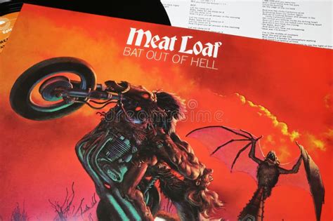 Closeup Of Rock Singer Meat Loaf Vinyl Record Album Cover Bat Out Of