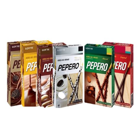 Pepero Lotte Almond White Cookie Choco Cookie Crunchy Snowy Almond Peanut Nude Choco Filled