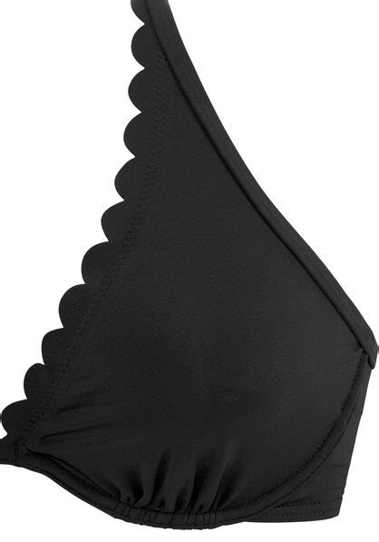 Lascana B Gel Bikini Top Scallop Schwarz Cup B